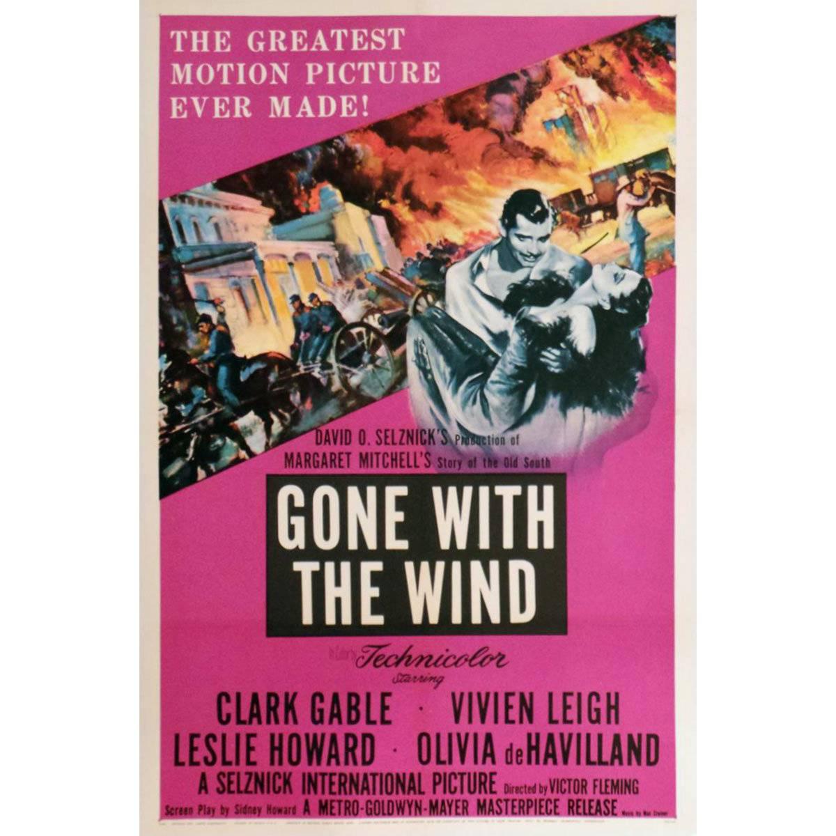 "Gone with the Wind" Film Poster, 1954 For Sale
