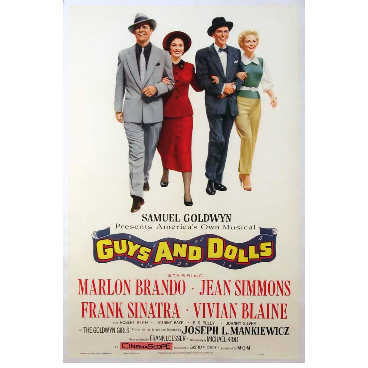 "Guys and Dolls" Film Poster, 1955 For Sale
