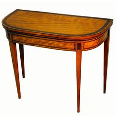 Antique Georgian Satinwood Card Table 7
