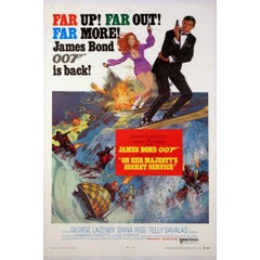 Vintage "On Her Majesty's Secret Service" Film Poster, 1969