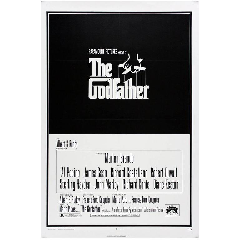 The Godfather Movie Poster 1972