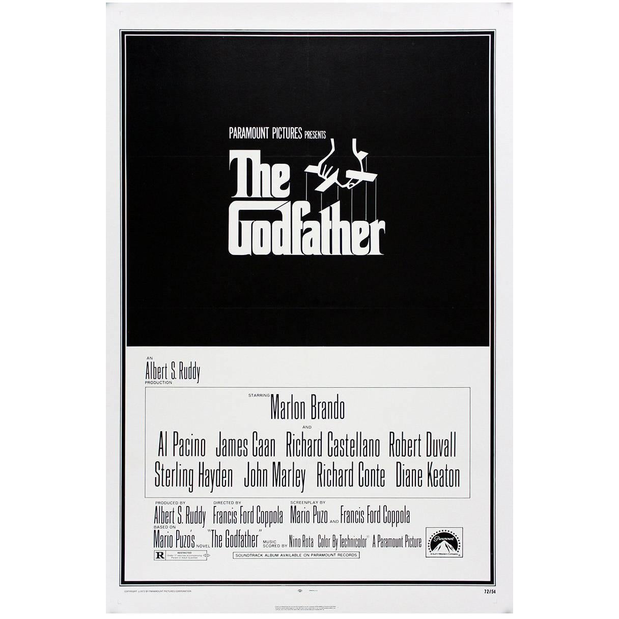 "The Godfather" Film Poster, 1972