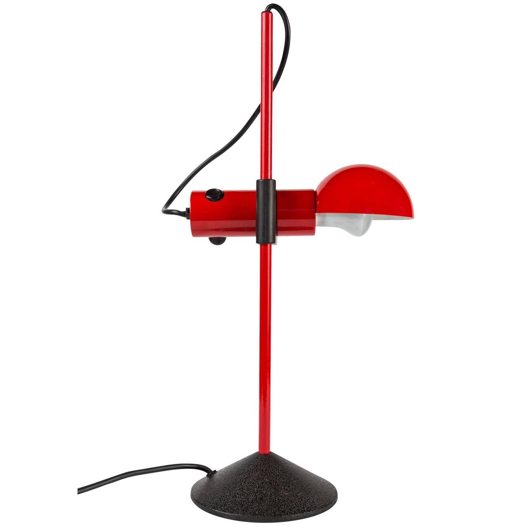 1980s Barbieri & Marianelli Red Table Lamp for Tronconi