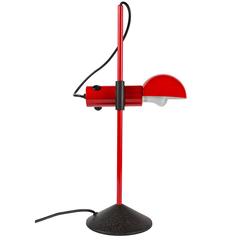 1980s Barbieri & Marianelli Red Table Lamp for Tronconi