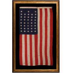 38 Stars in a "Notched" Pattern on a Clamp-Dyed American Flag 8