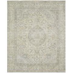 Large Distressed Hand-Knotted Persian Tabriz Rug