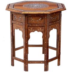 Late 19th Century Damascan Inlaid Octagonal Table