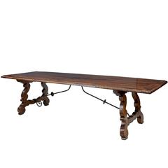 Antique Large 19th Century Spanish Refectory Dining Table