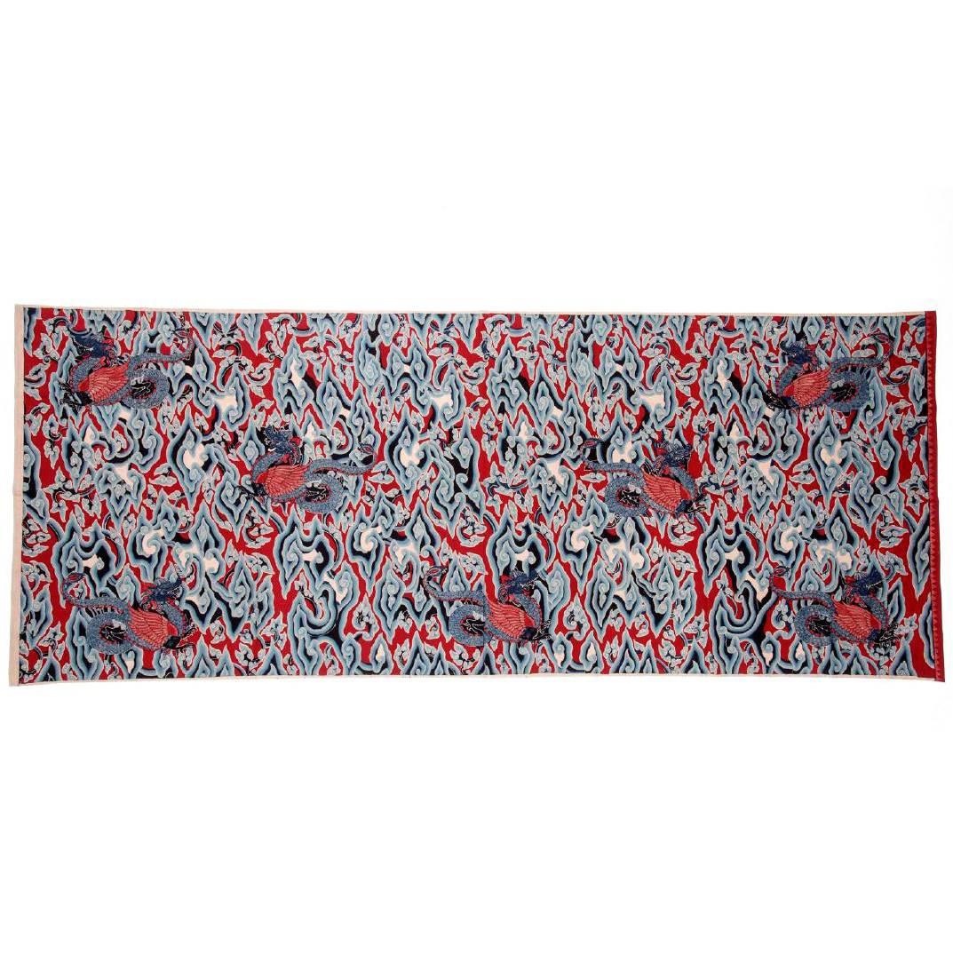 Espléndido Batik Vintage con Diseño de Nube de Java Indonesia