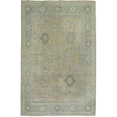 Antique Turkish Oushak Rug 1