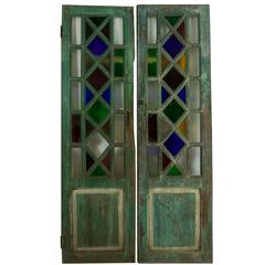Vintage Stained Glass Doors