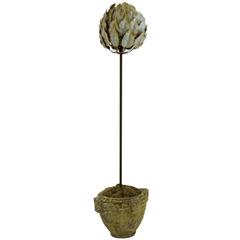 Vintage Iron Topiary Standing Lamp