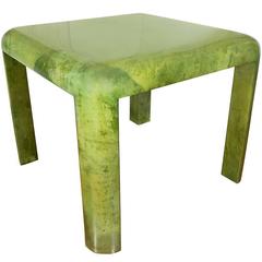 Lacquered Goatskin Card Table 1