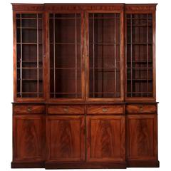 English George III Period Mahogany Breakfront Cabinet, circa 1790 8