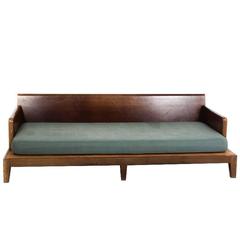 Retro Original ‘Opium Bed’ in African Wenge Wood by Christian Liagre, C.1980