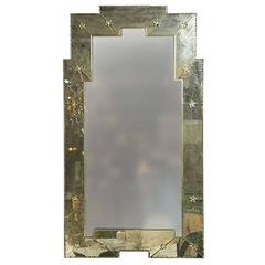 "Art Deco" Style Distressed Venetian Mirror