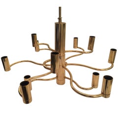 Used Sciolari Brass Chandelier