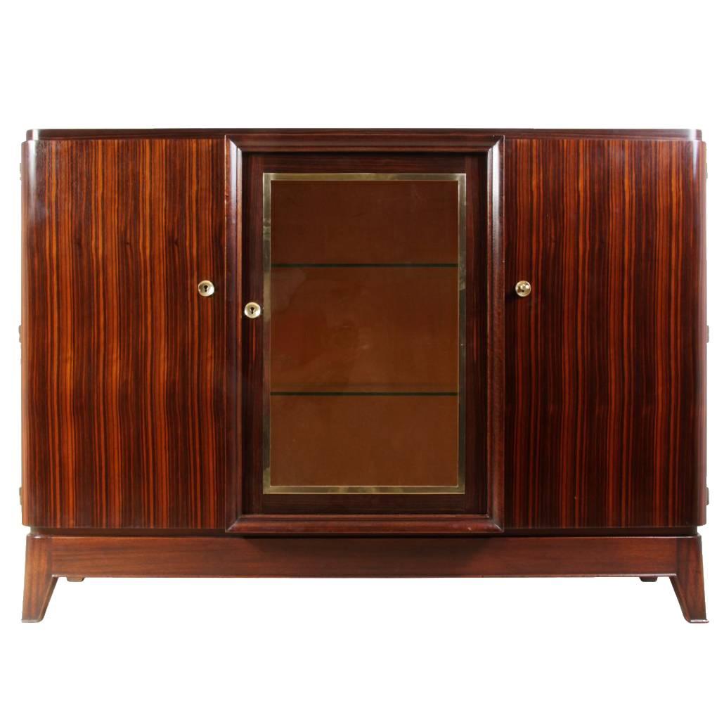 French Art Deco Sideboard in Macassar Ebony, circa 1930