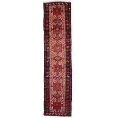 Vintage Persian Heriz Runner with Modern Tribal Style 7