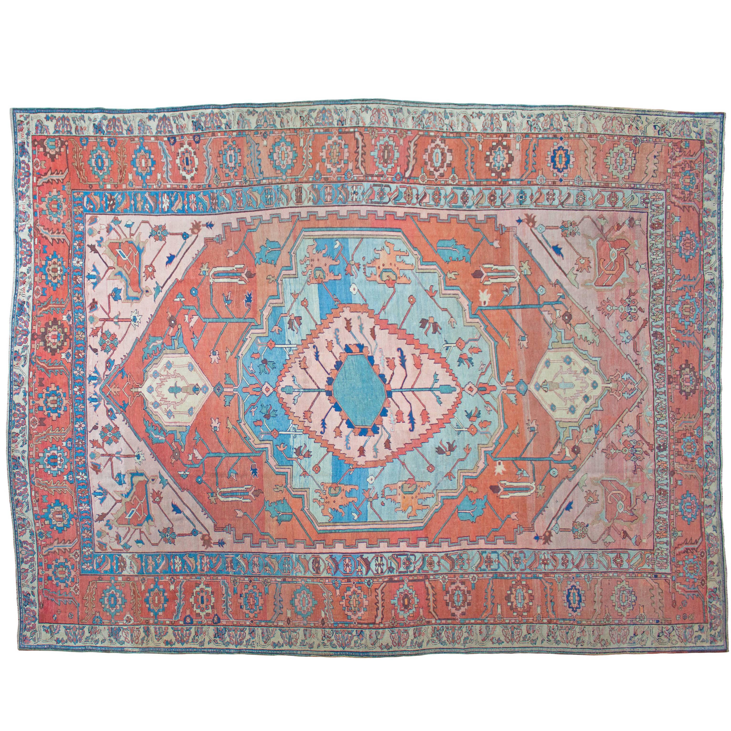 Antique Bakshaish Carpet For Sale