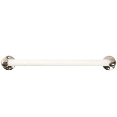Milk Glass and Nickel Towel Bar