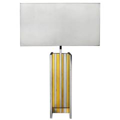 Tall Brass and Chrome Table Lamp 8