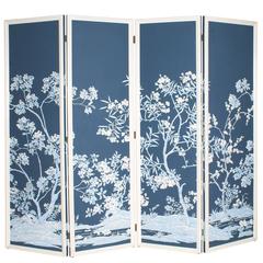 Four-Panel Blue and White