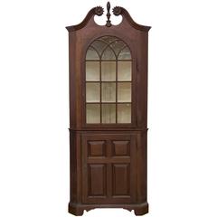 Used Rare Early Chippendale Walnut Corner Cupboard, Lancaster County, PA, circa 1740