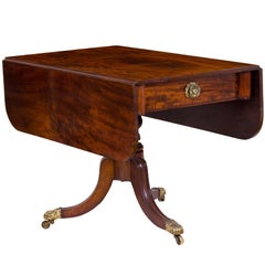 Antique Classical Mahogany Drop-Leaf Table, Probably Boston, circa 1820