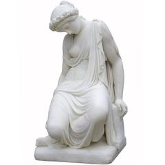 White Marble Statuary Representing the Mythological Figure of Eurydice, 1844