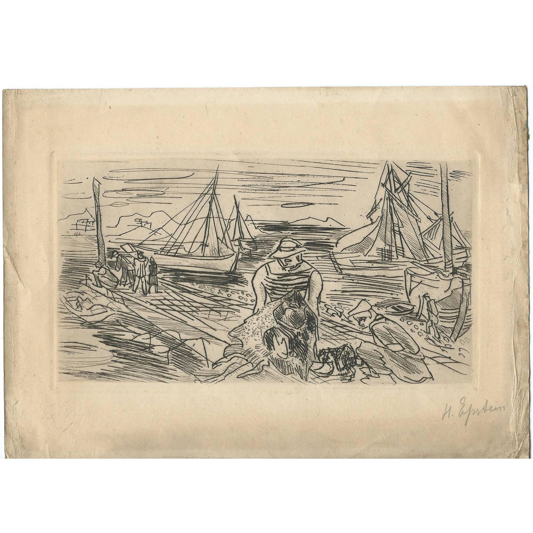 Original Signed Etching by Henri Epstein, circa 1925