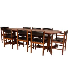 Robert Heritage for Archie Shine Teak Dining Table and Eight Chairs, 1960