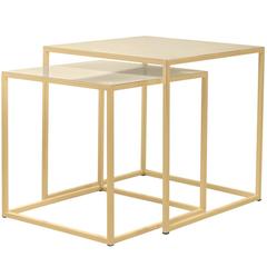 Frisco Brass Nesting Tables by Patrick Cain Designs, Set of Two