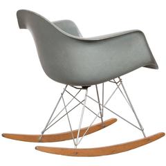 Retro Eames Sea Foam Green Rar Herman Miller USA Rocking Chair, 1960s