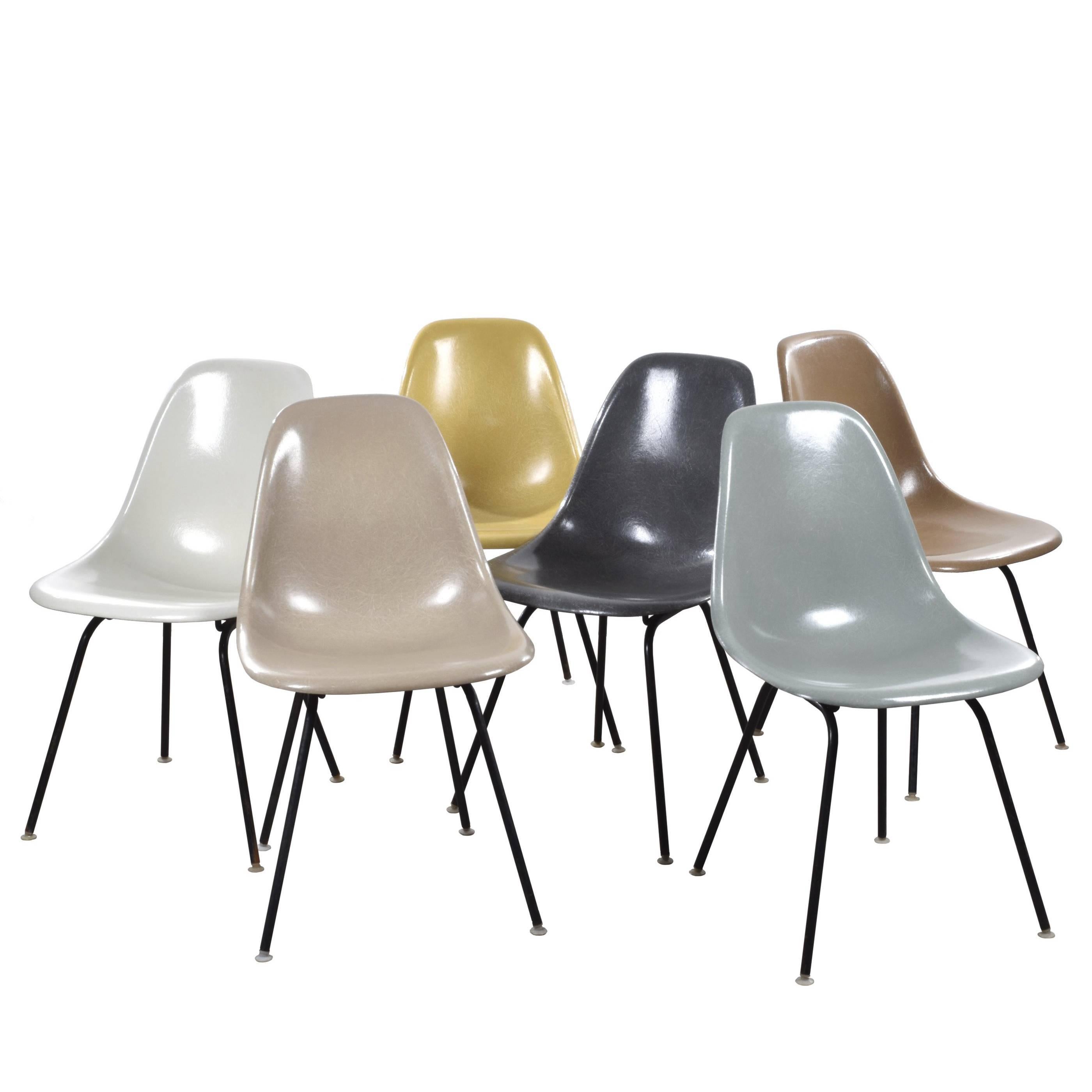 Set of Six Eames DSX Herman Miller, USA Dining Chairs