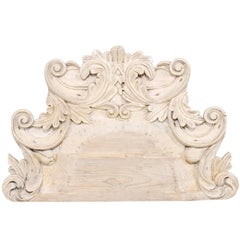 Ornately Carved Medium Sized Light Colored Wood Wall Decoration from Mexico