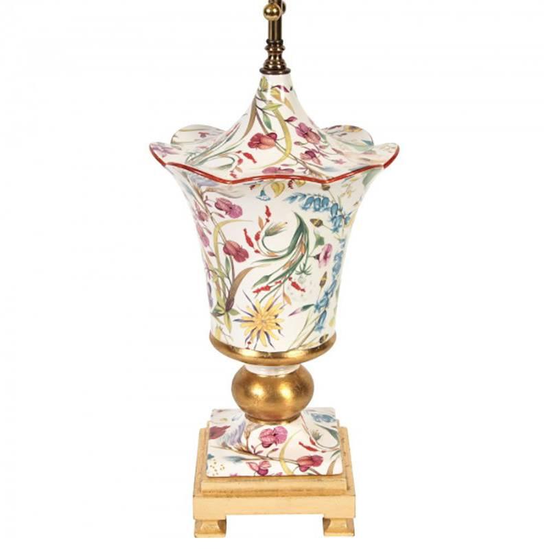 Porcelain Urn Form Lamp by Frederick Cooper