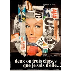 Vintage "Deux Ou Trois Choses Que Je Sais D'elle" Film Poster, 1967
