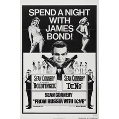 "Spend A Night With James Bond" Film Festival Film Poster, 1972