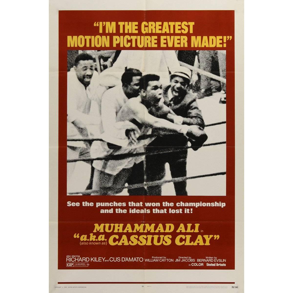 "Muhammad Ali a.k.a. Cassius Clay" Film Poster, 1970 For Sale