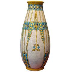 Charles Catteau Three Color Patterned Vase 9