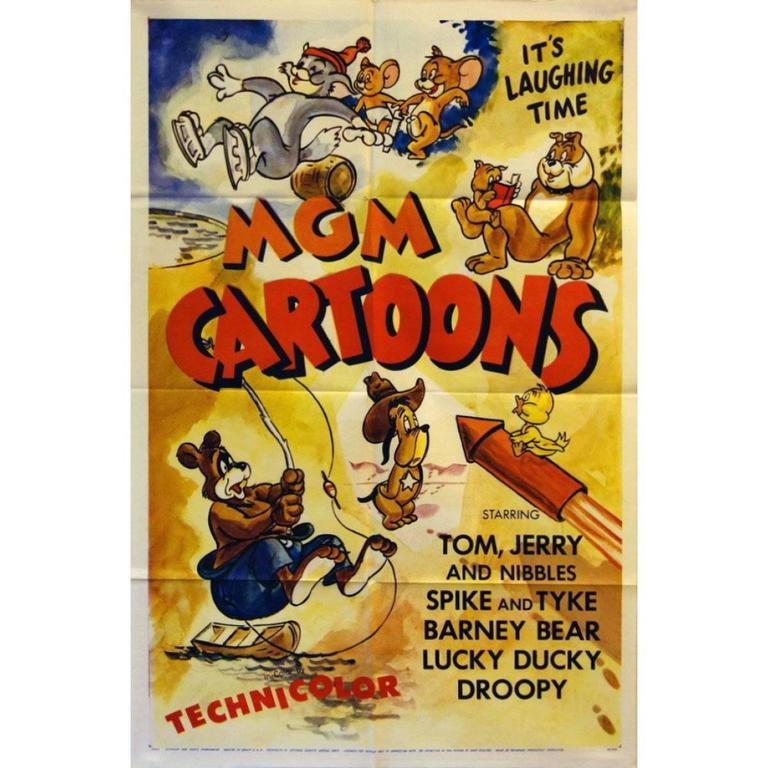"MGM Cartoons" Film Poster, 1956 For Sale at 1stdibs