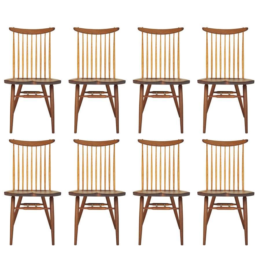 Set of Eight Nakashima Dining Chairs
