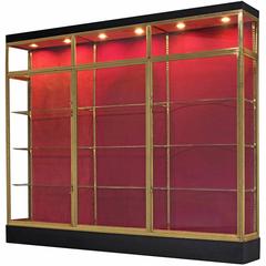 French Boutique Vitrine in Brass and Glass