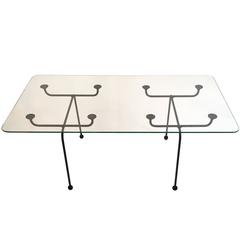 Vintage Clement Meadmore Steel Rod and Glass Coffee Table Melbourne, circa 1952