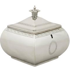Antique Sterling Silver Tea Caddy by John Emes