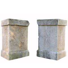 Pair of Stone Pedestals, Dated 19th Century 3