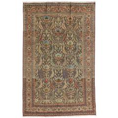 Vintage Persian Tabriz Rug with Contemporary Modern Style 7