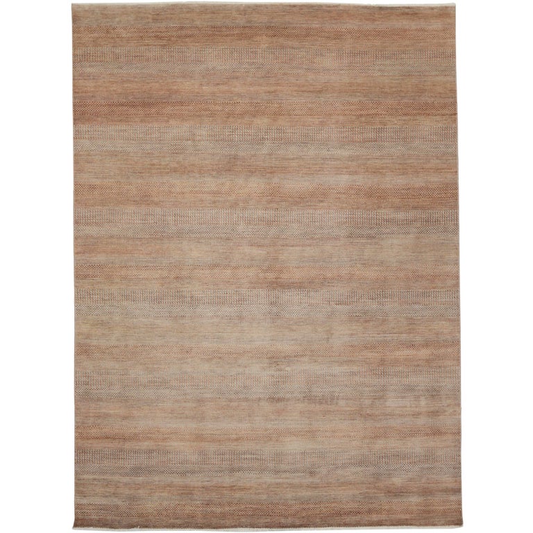 New Modern Transitional Orange Grey, Neutral Transitional Area Rugs