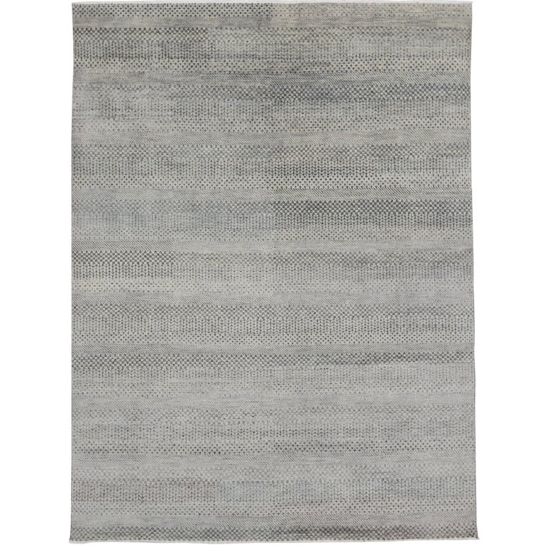 New Transitional Gray Rug with Minimalist Style, Contemporary Bauhaus ...